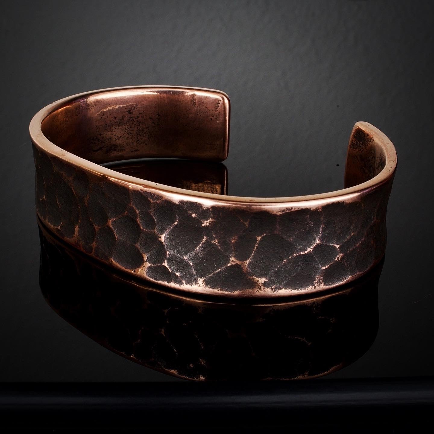 Hammered Copper Cuff. 3/4 inch wide. Made in Montana. Anti inflammatory
