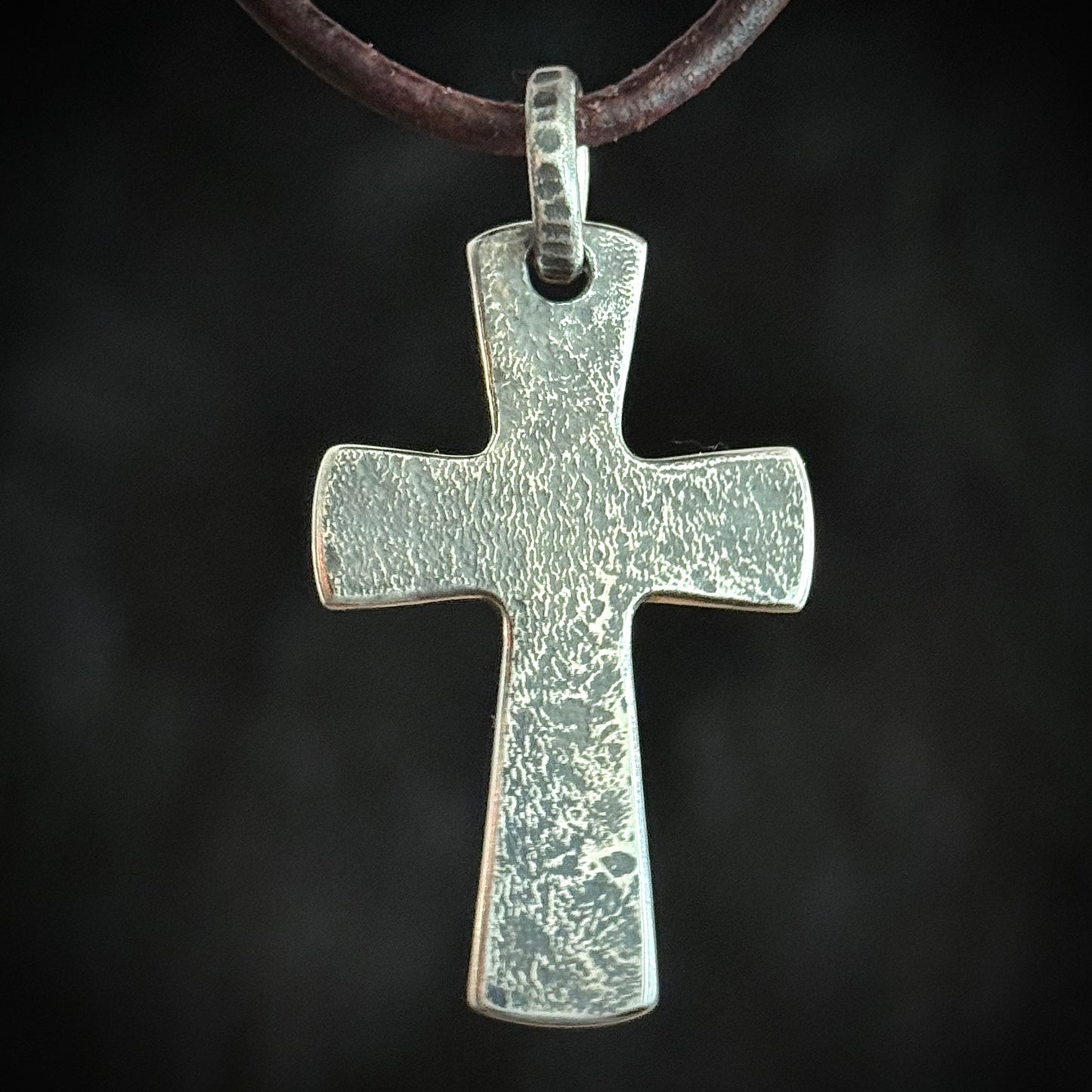100% Pure Silver Crusader CROSS PENDANT New Design! Hand forged in Montana, USA. .999 Fine Silver.