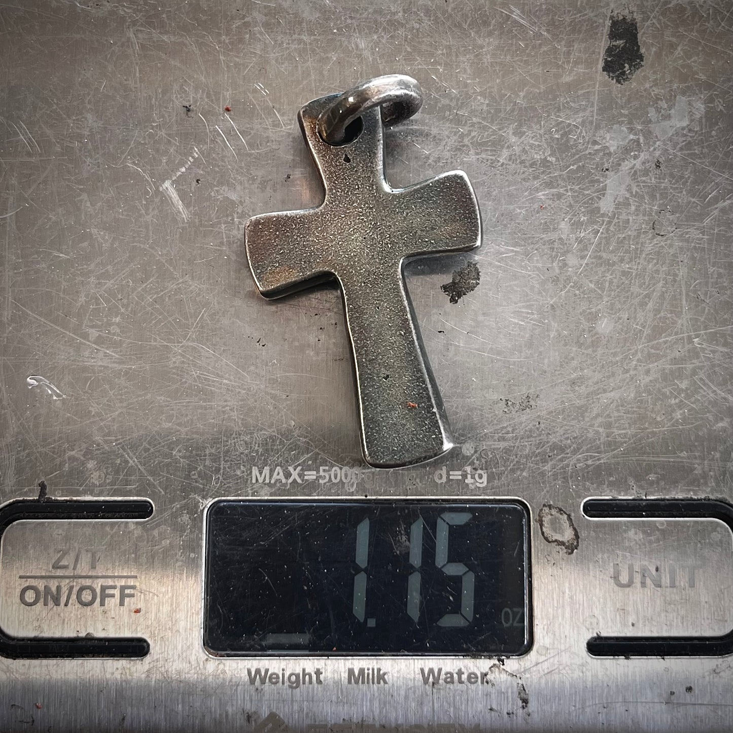 100% Pure Silver Crusader CROSS PENDANT New Design! Hand forged in Montana, USA. .999 Fine Silver.