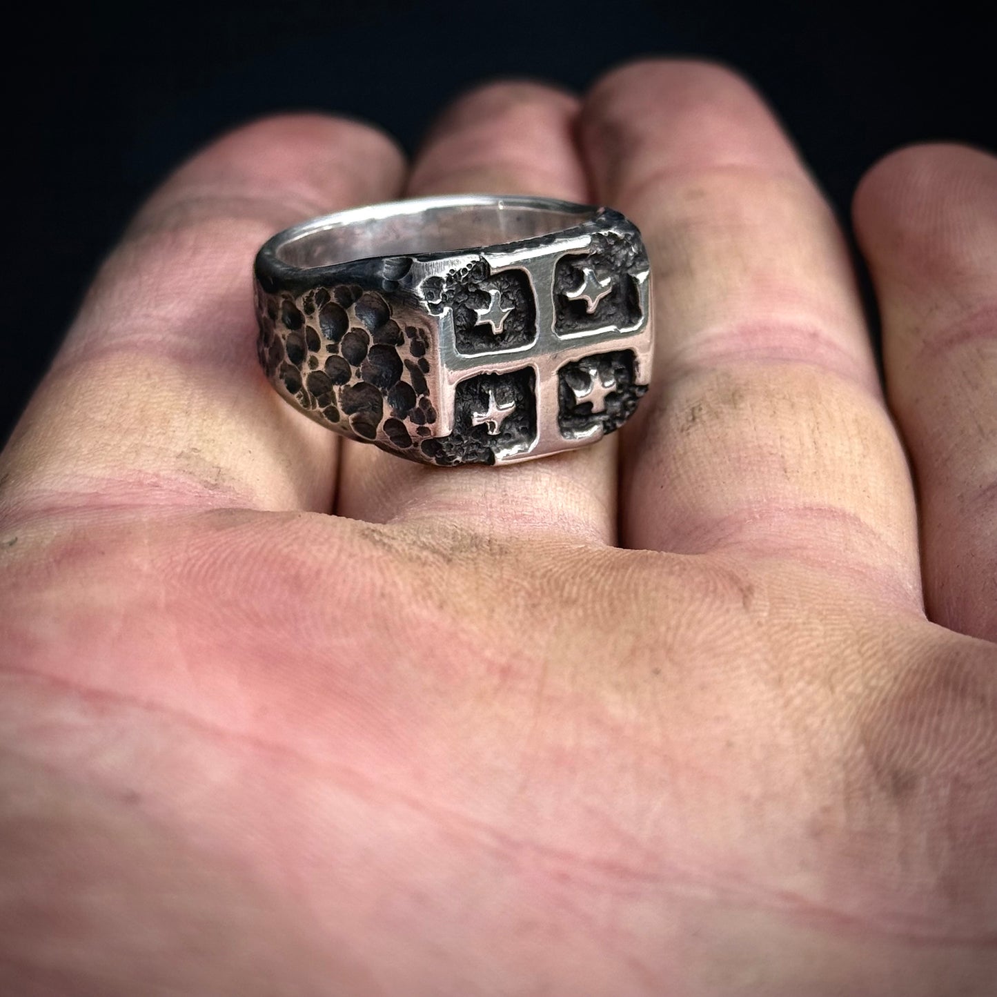 Jerusalem / Crusader Cross Silver Ring