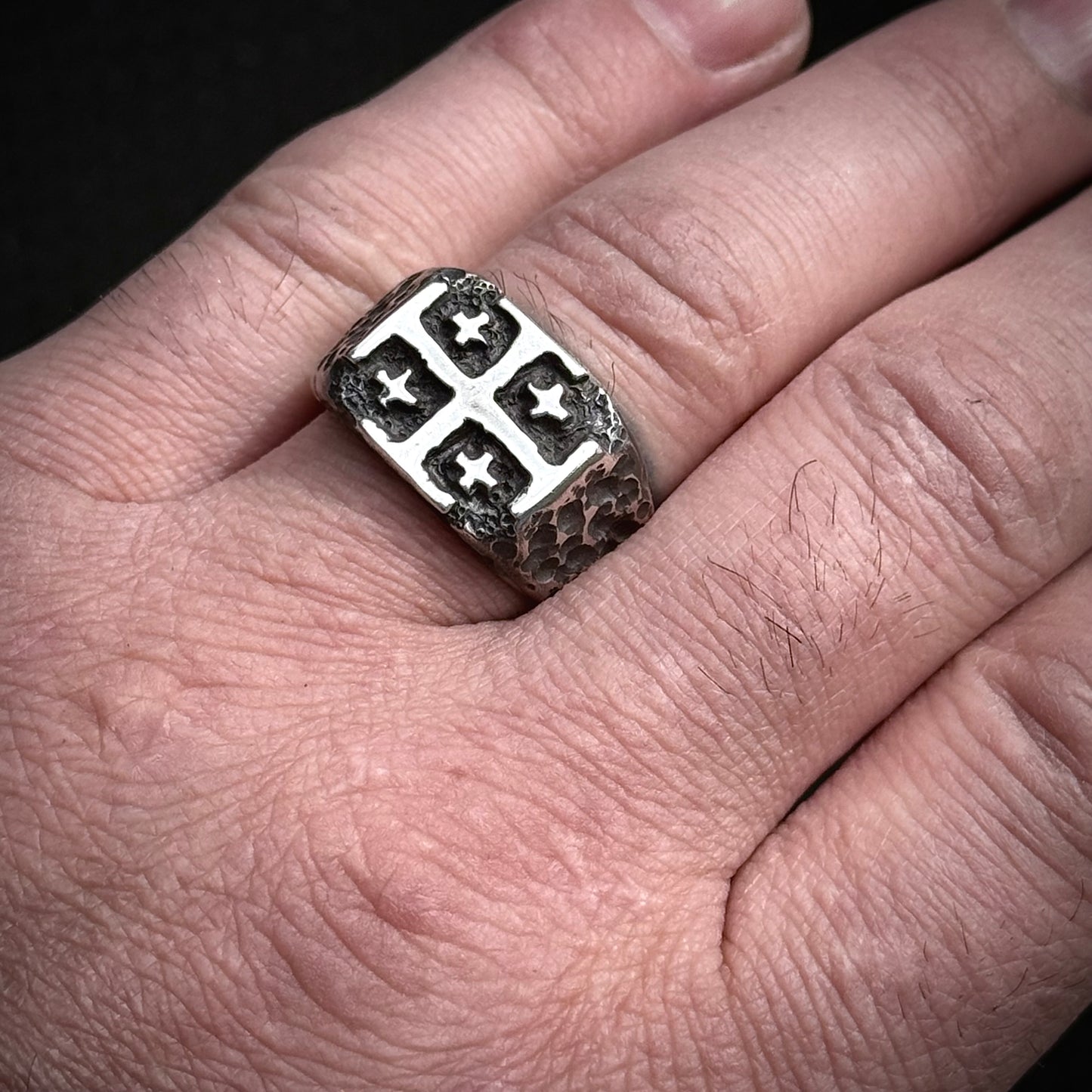 Jerusalem / Crusader Cross Silver Ring