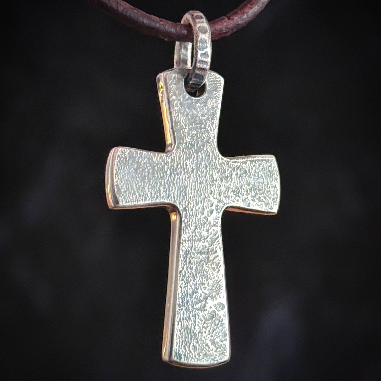 100% Pure Silver Crusader CROSS PENDANT New Design! Hand forged in Montana, USA. .999 Fine Silver.