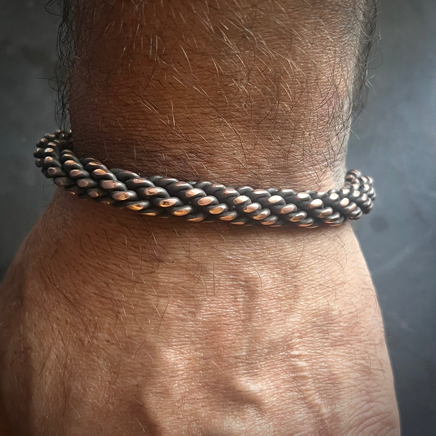 Braided Copper “Oath Ring”. Made in Montana. Anti inflammatory. Bracelet. Biker. Jewelry.