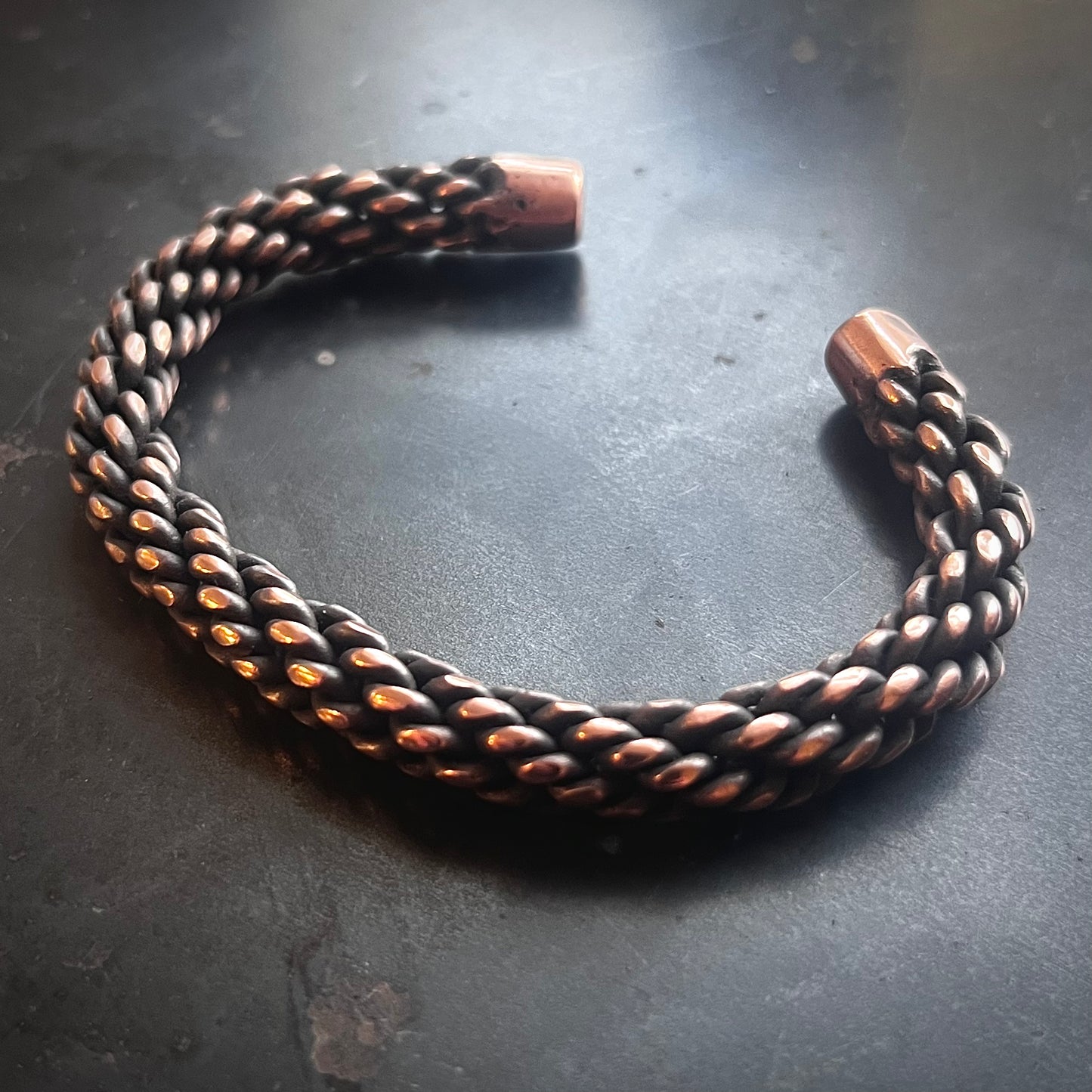 Braided Copper “Oath Ring”. Made in Montana. Anti inflammatory. Bracelet. Biker. Jewelry.