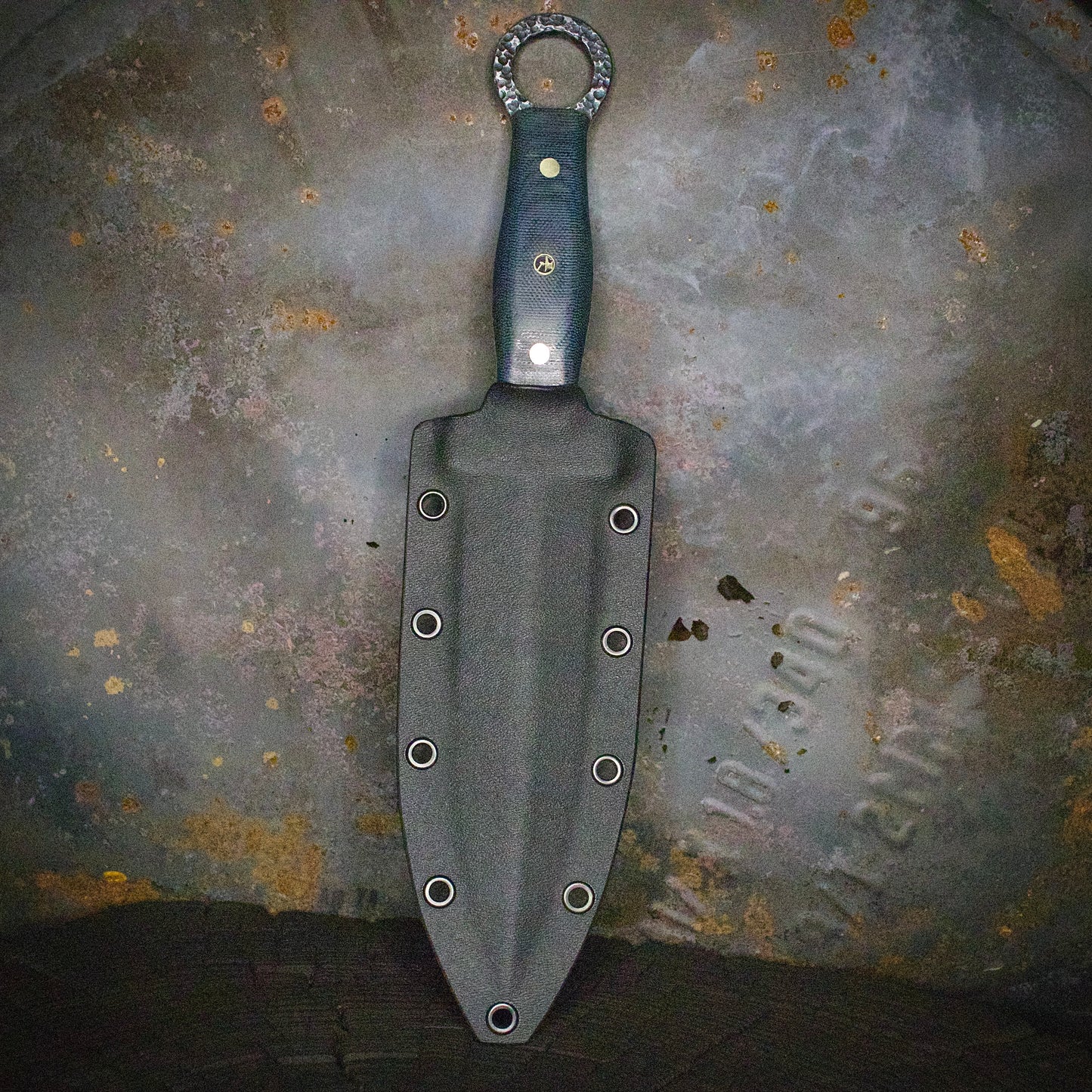 Fixed Blade Dagger with Kydex Sheath. Hand Forged in Montana.
