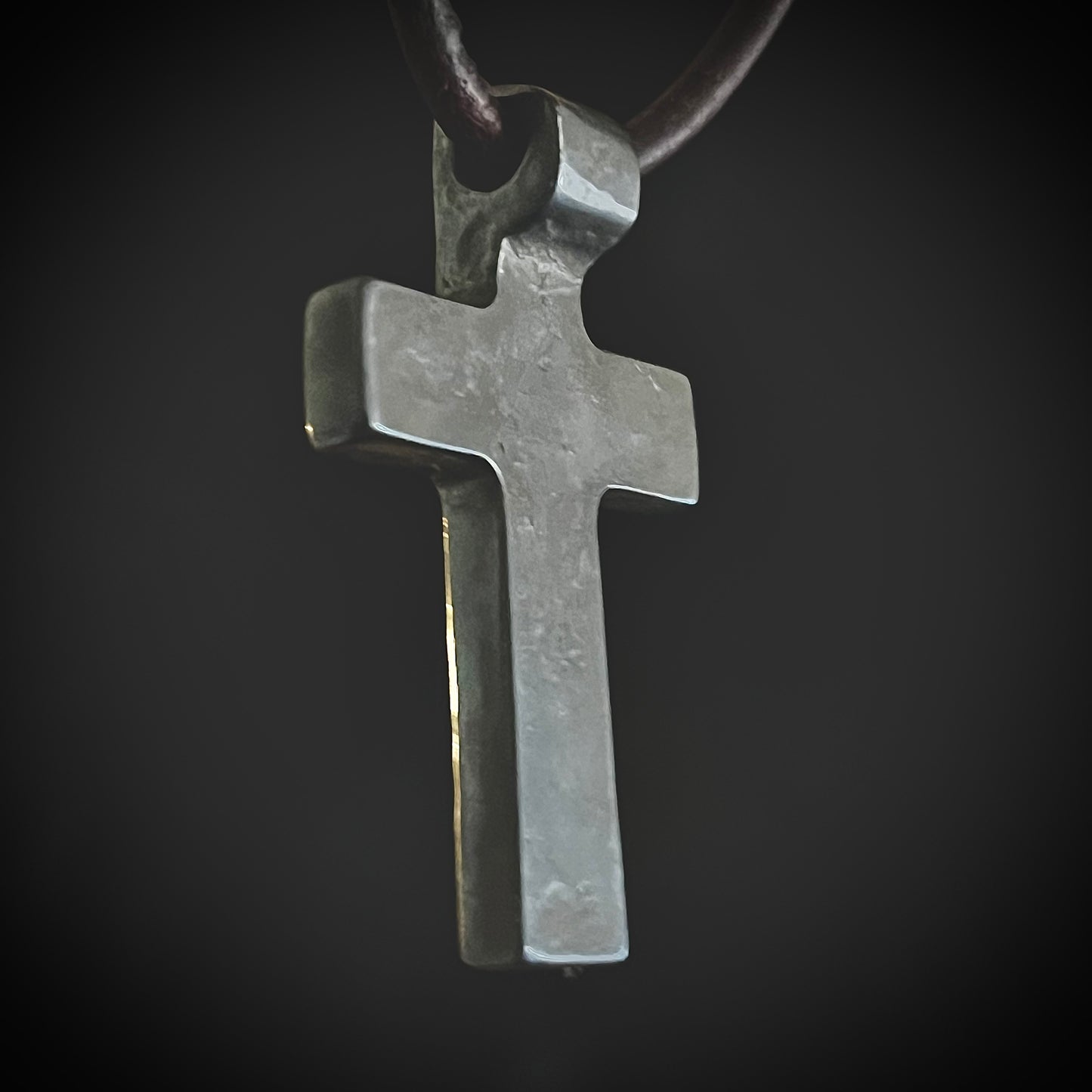 999+ Pure Silver CROSS PENDANT Hammered Finish. Made in America. hand forged in Montana.