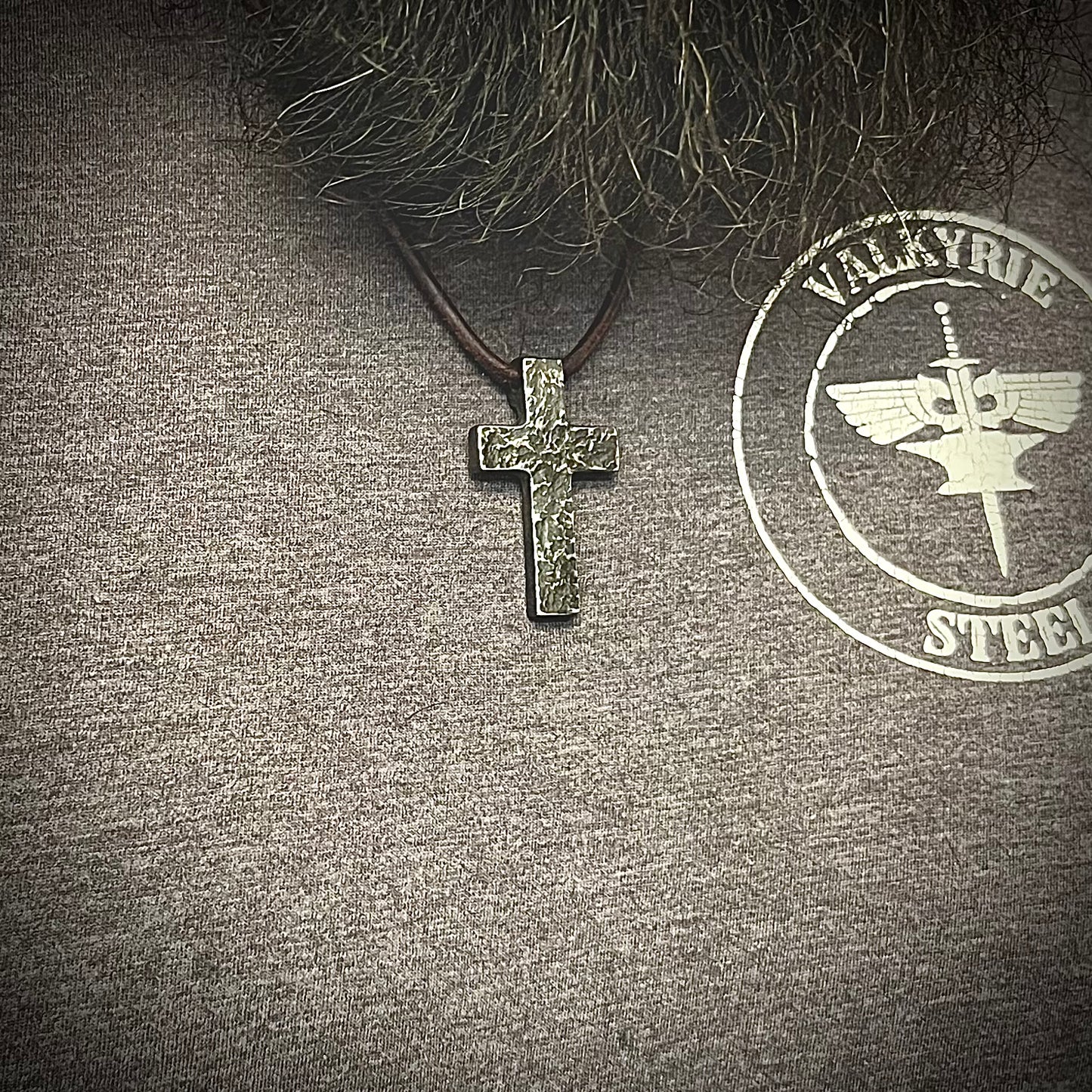 999+ Pure Silver CROSS PENDANT Hammered Finish. Made in America. hand forged in Montana.