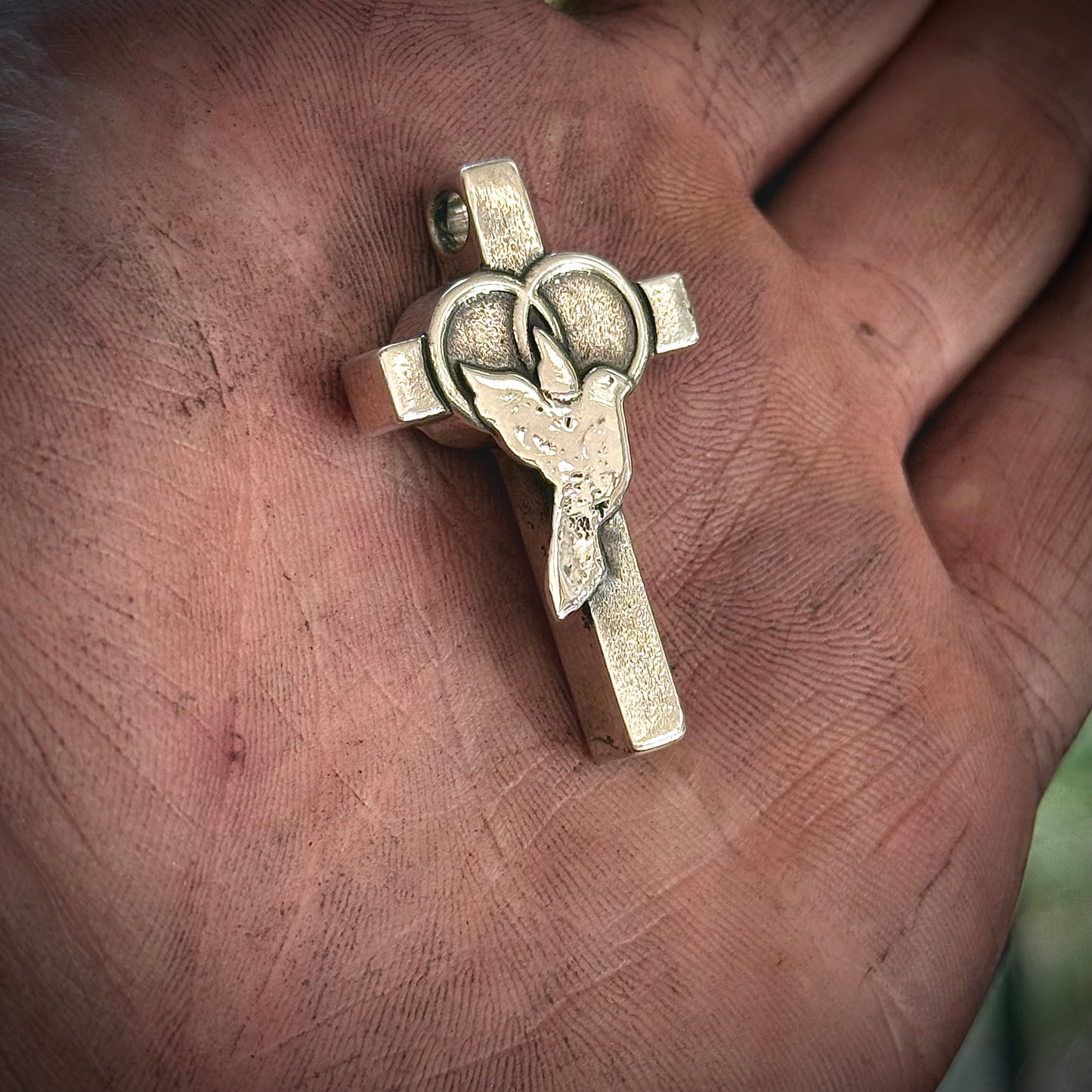 .999 Fine Silver Dove Cross