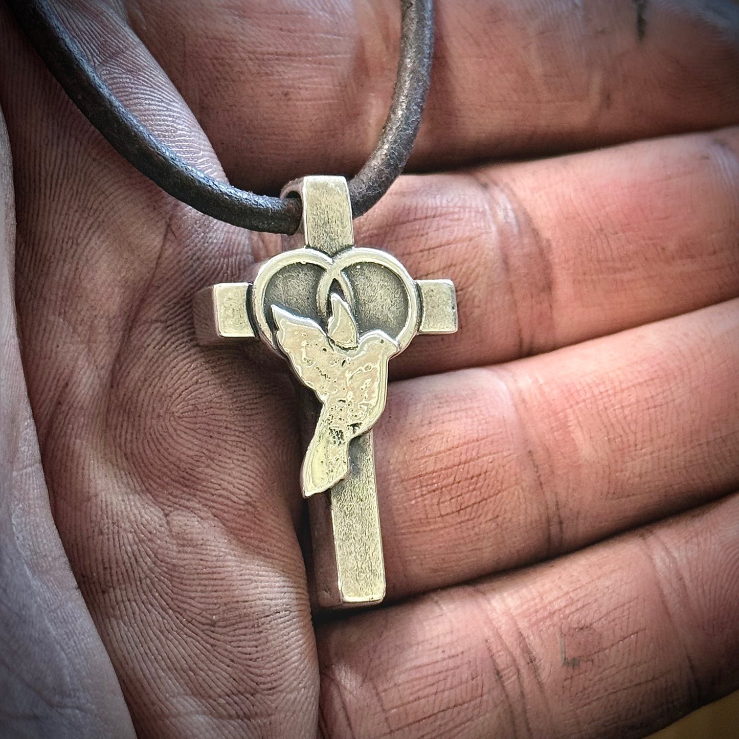 .999 Fine Silver Dove Cross