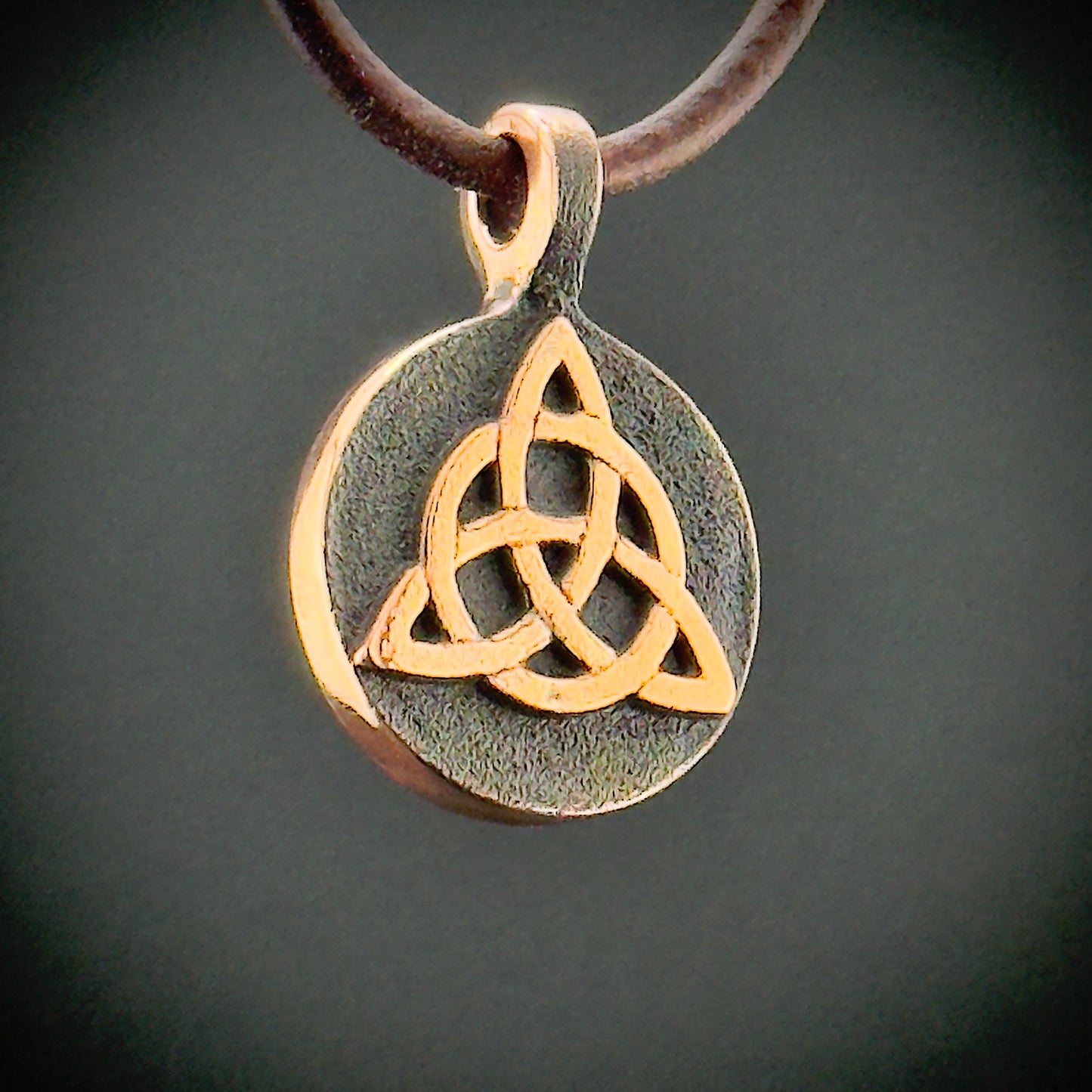 100% Pure Copper Trinity Knot Pendant. Made in America. Handmade in Montana