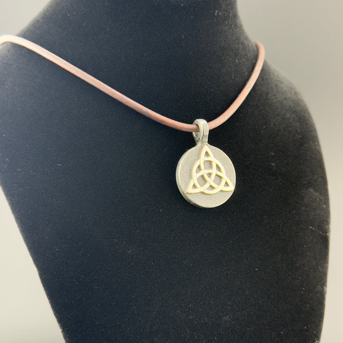 .999 Fine Silver Trinity Knot Pendant. Made in America. Handmade in Montana
