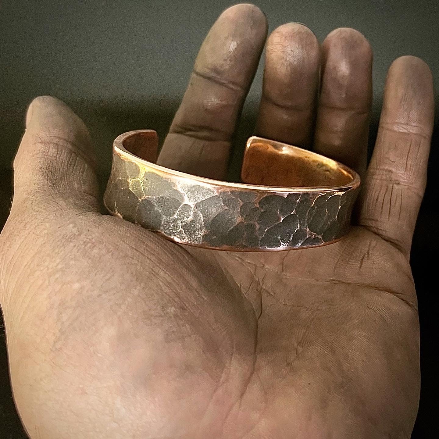 Hammered Copper Cuff. 3/4 inch wide. Made in Montana. Anti inflammatory