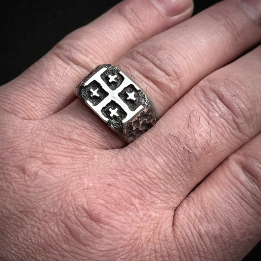 Jerusalem / Crusader Cross Silver Ring