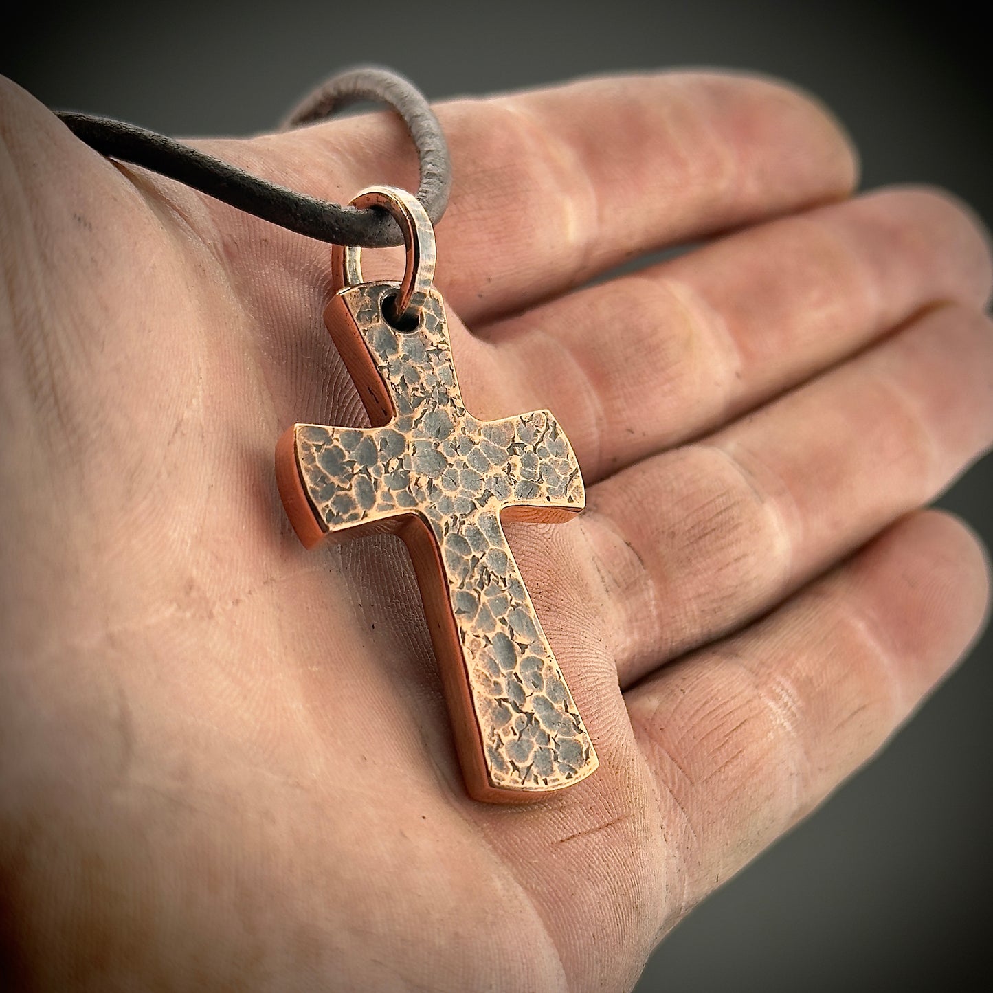 100% Pure Copper Crusader Cross. Handmade in Montana, USA.