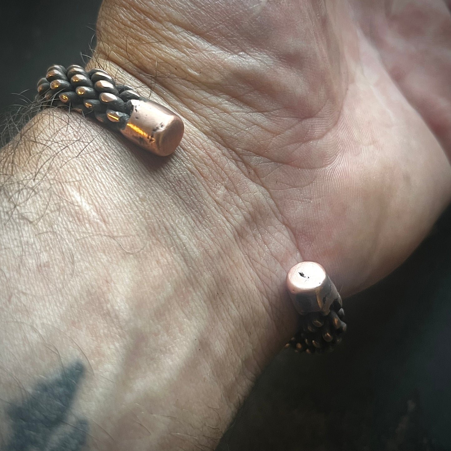 Braided Copper “Oath Ring”. Made in Montana. Anti inflammatory. Bracelet. Biker. Jewelry.