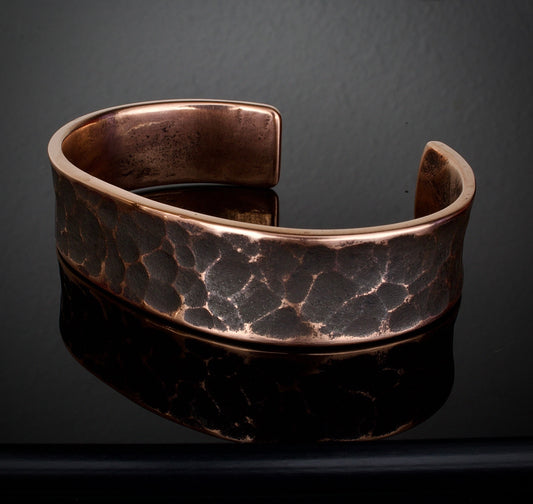Hammered Copper Cuff. 3/4 inch wide. Made in Montana. Anti inflammatory