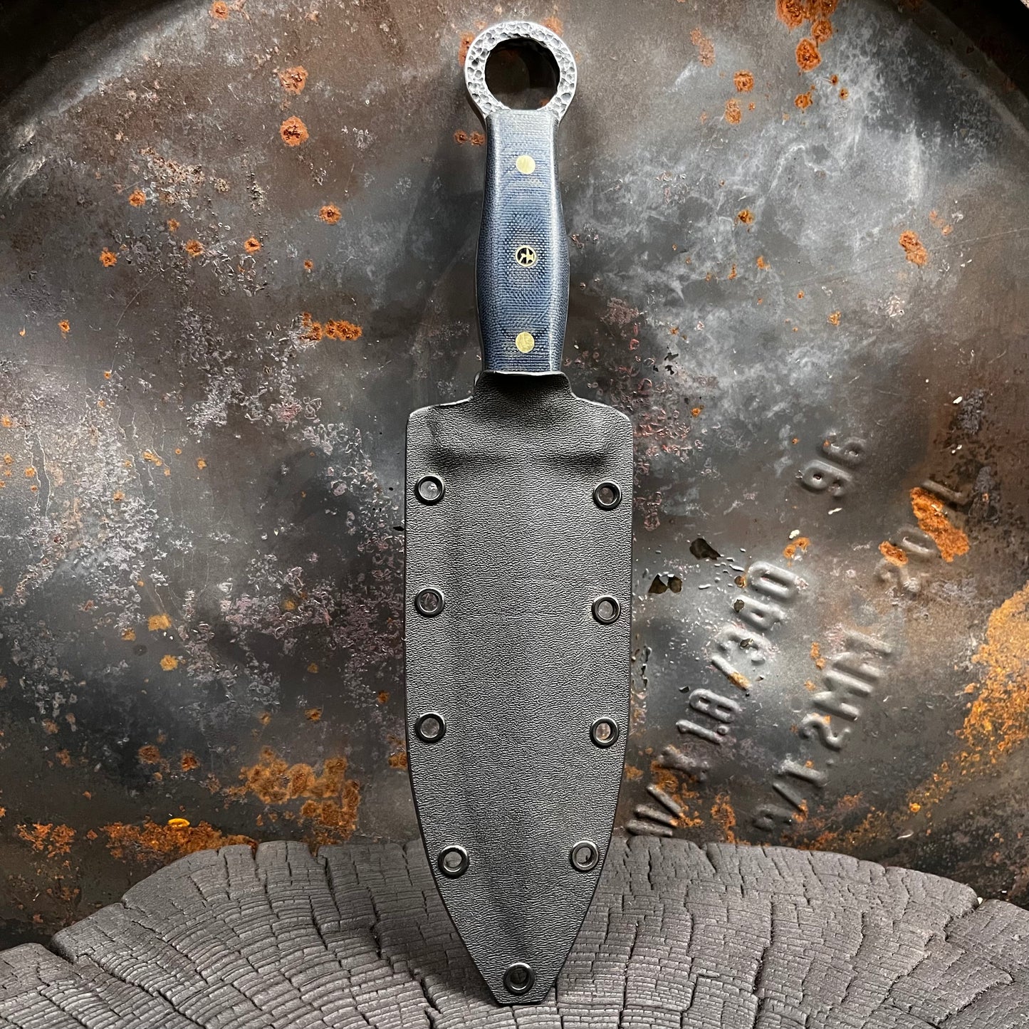 Fixed Blade Dagger with Kydex Sheath. Hand Forged in Montana.
