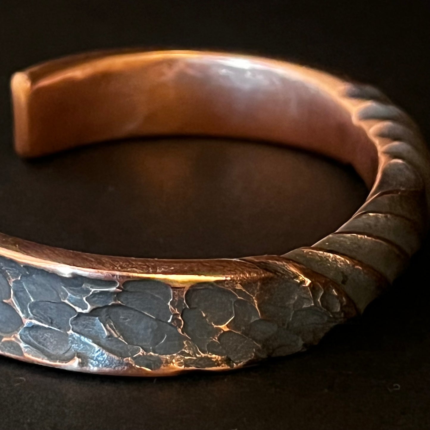 100% Pure Copper. Heavy gauge. Twisted Copper Bracelet. Forged in Montana. Made in America.