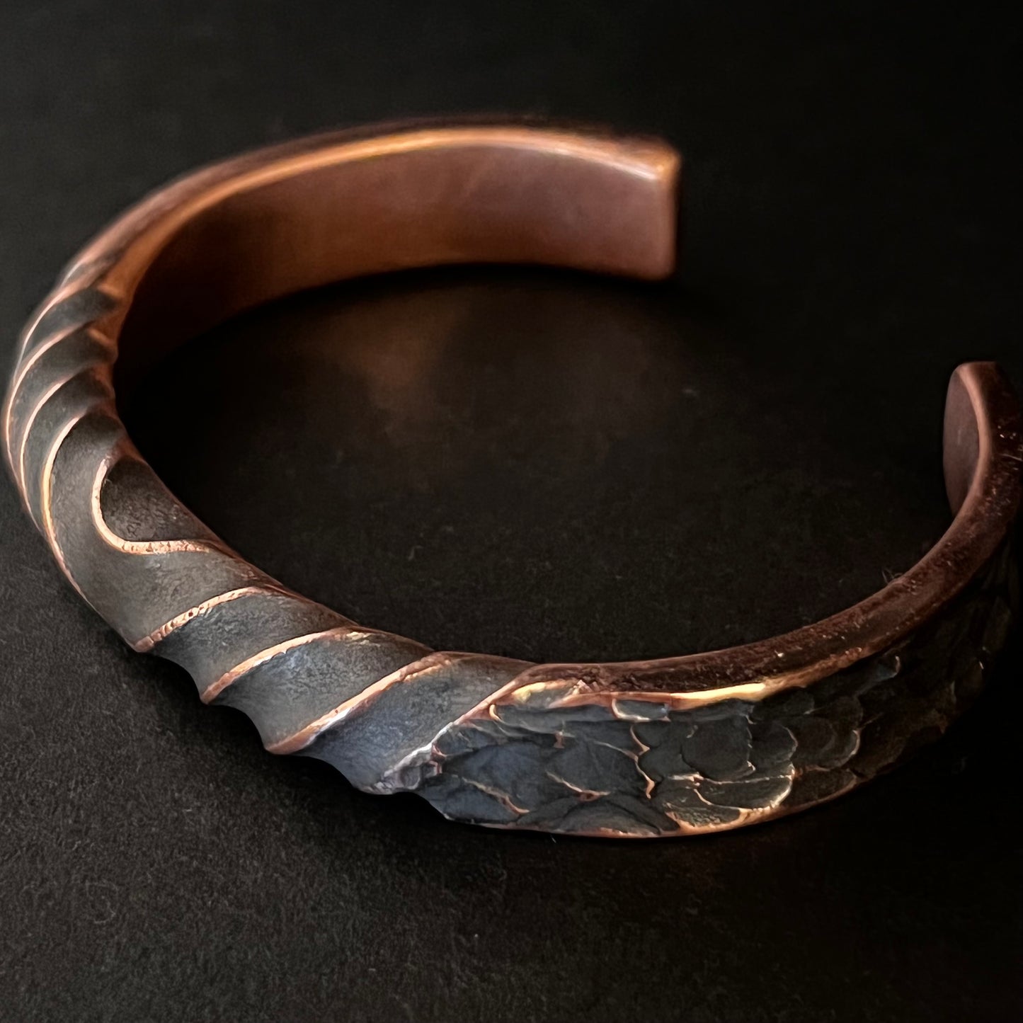100% Pure Copper. Heavy gauge. Twisted Copper Bracelet. Forged in Montana. Made in America.