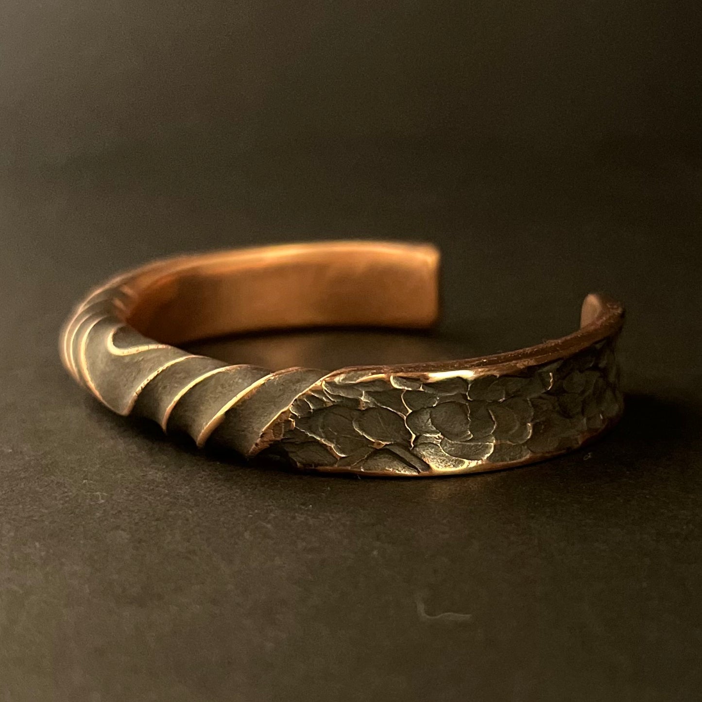 100% Pure Copper. Heavy gauge. Twisted Copper Bracelet. Forged in Montana. Made in America.